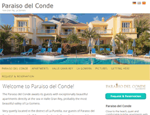 Tablet Screenshot of paraiso-del-conde.com